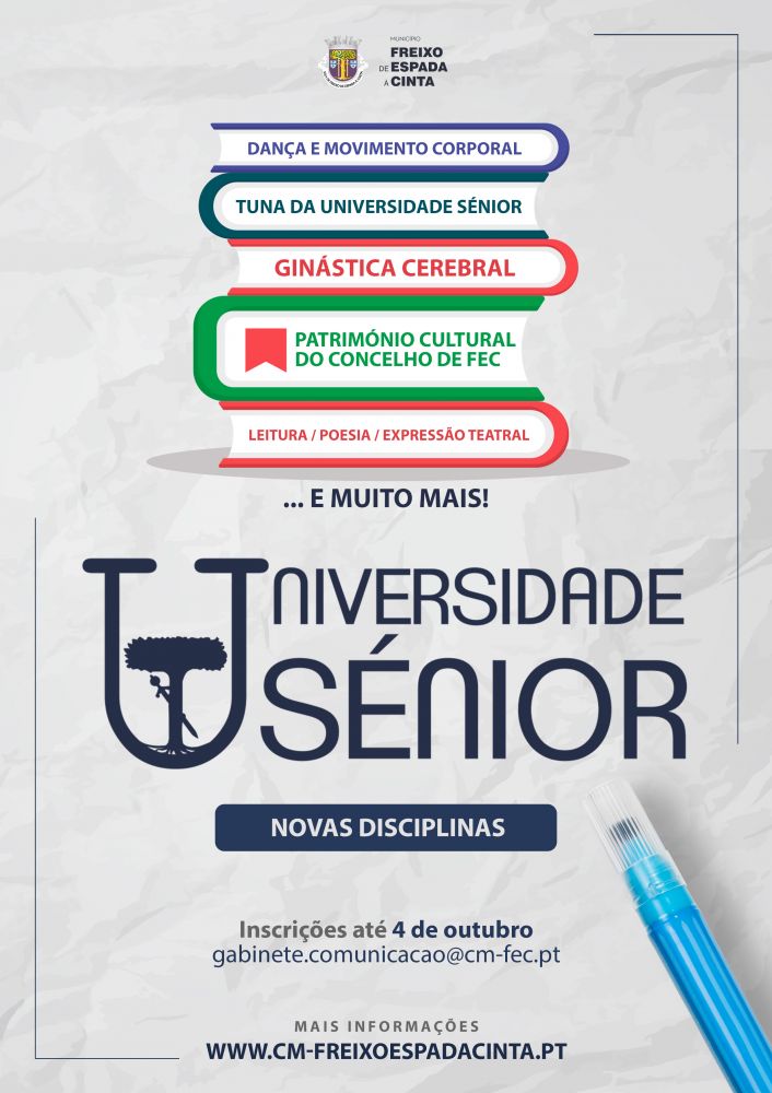 Estão abertas as inscrições para a Universidade Sénior!